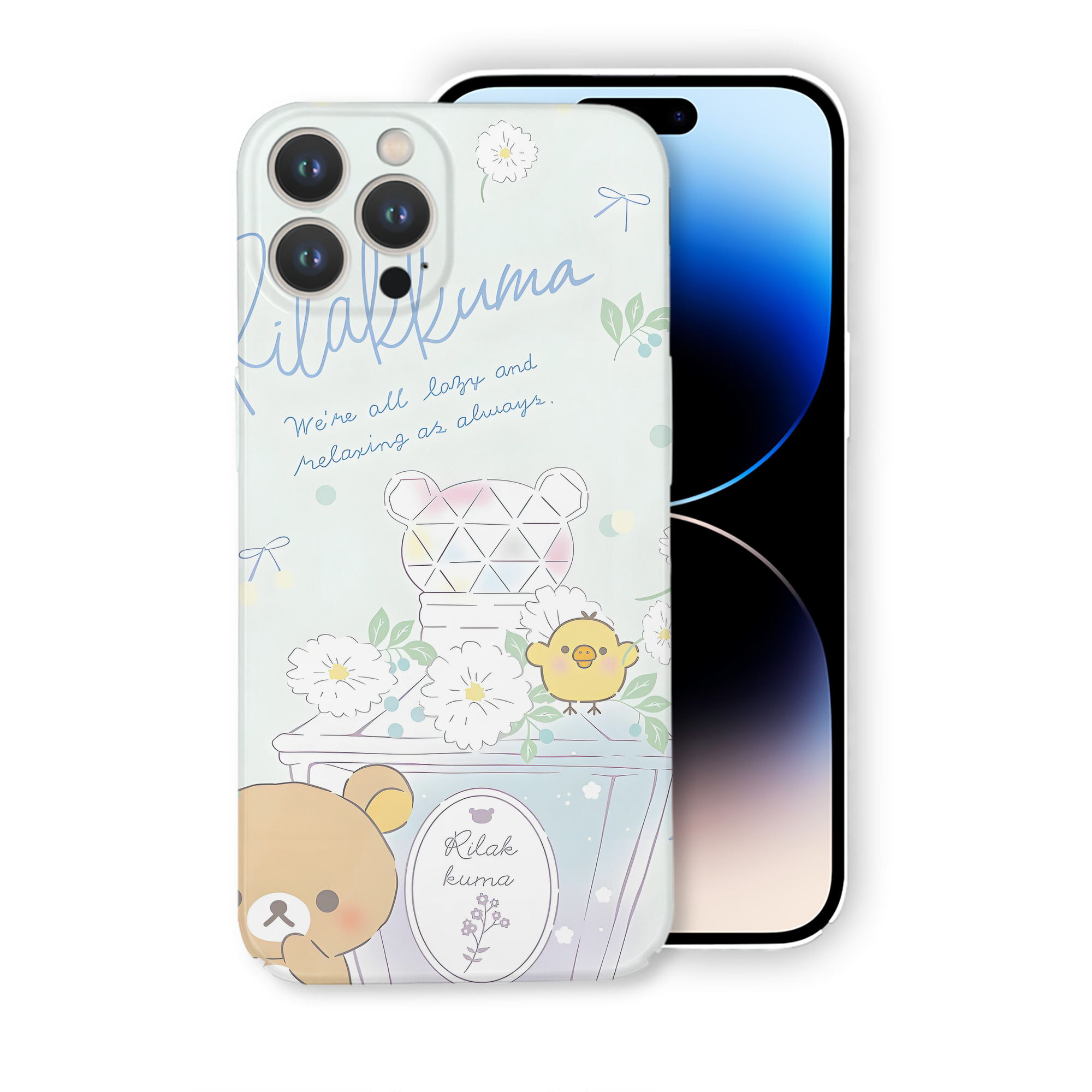 （画像用） リラックマ リラックマ キイロイトリ Rilakkuma Korilakkuma Kiiroitori 【iPhone 14シリーズ対応】ハードケース